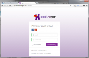 Acceso al panel de control de Hostinger