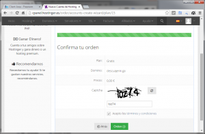 Completar captcha