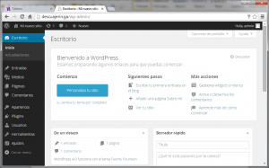 Acceder al Escritorio de WordPress