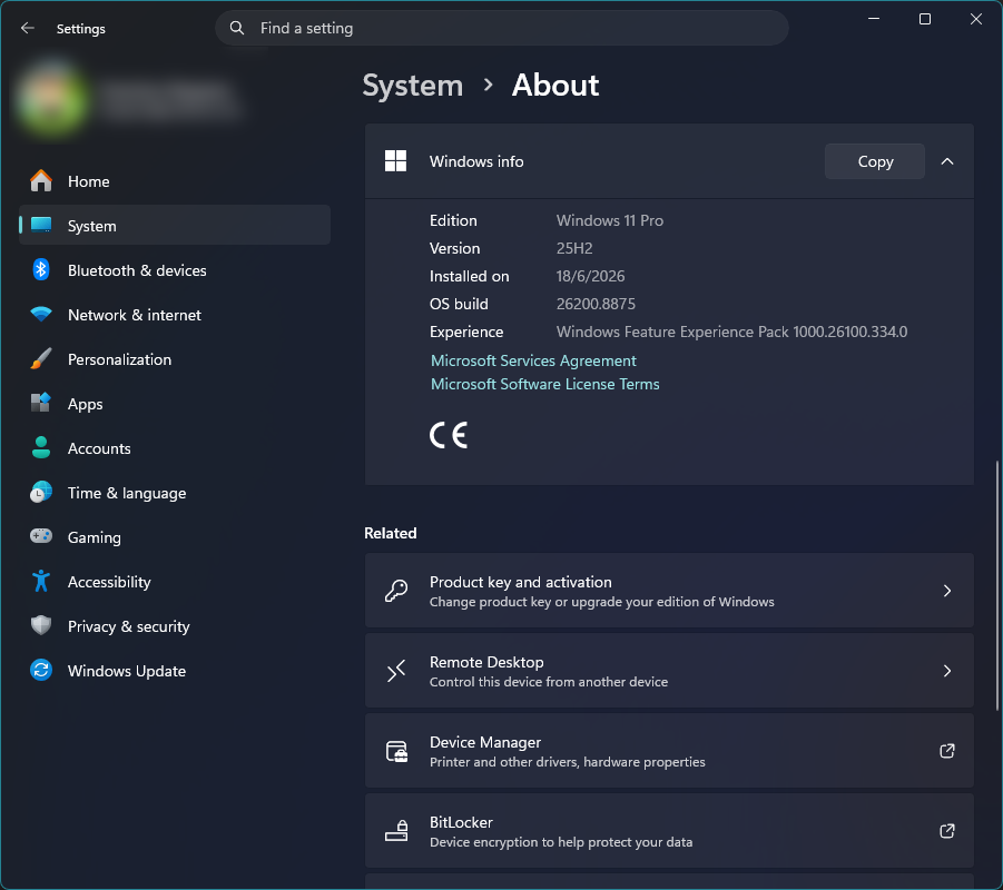 Especificaciones de Windows 11 mostrando edición y versión